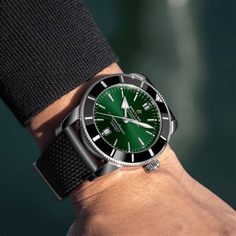 breitling superocean heritage green dial.